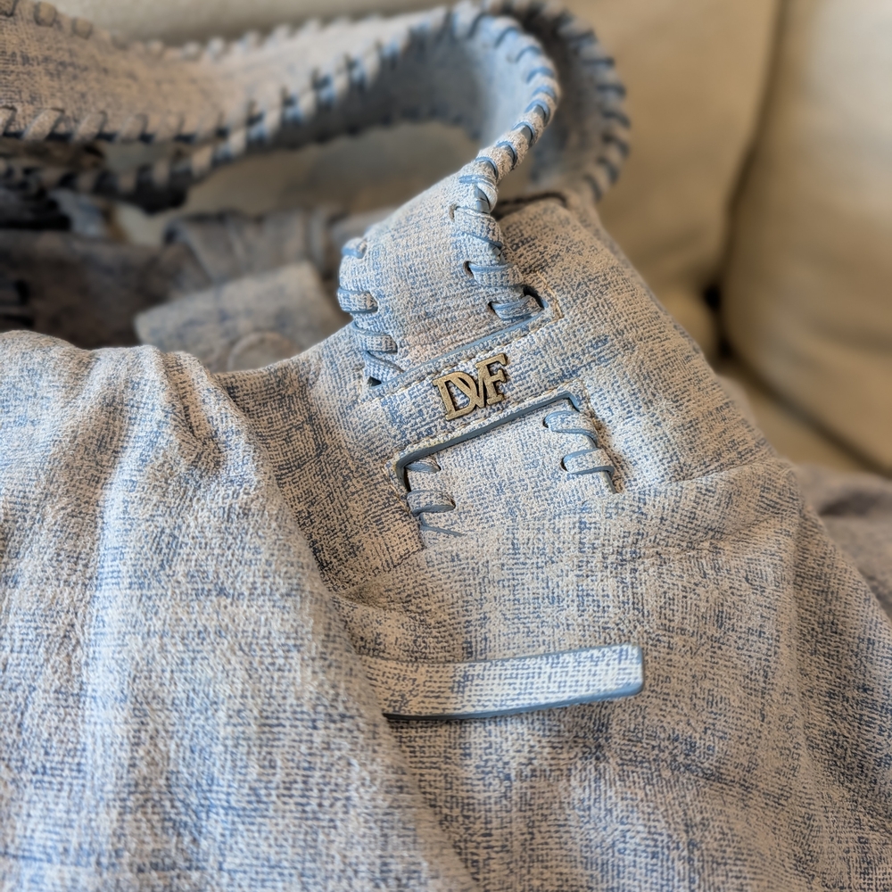 Diane Von Furstenburg Chambray hobo style bag